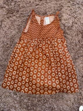 Rust Floral Sundress with Cream Motif 24 month